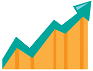 a chart which shows increase